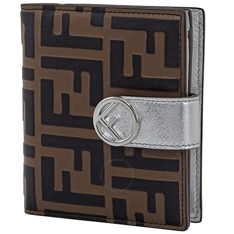 fendi leather essence|fendi leather printed bifold wallet.